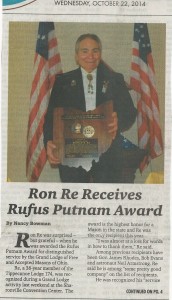 Ron Re wins Rufus T. Putnam Award